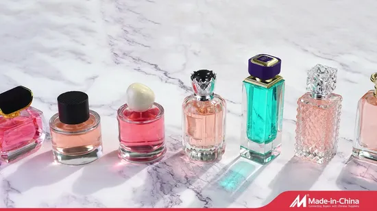 Garrafa de vidro transparente